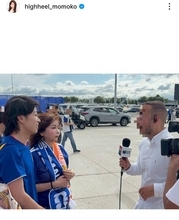 Ｗ杯観戦のハイヒール・モモコ「次男がテレビに」インタビューされ仰天…「めちゃくちゃいいお席」で応援が話題