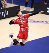【バレー男子】あと１セットでロス五輪！　日本、第２セット連取　石川祐希のサービスエースで２６ー２４…アジア選手権決勝