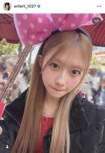 ＡＫＢ・千葉恵里、ピンクに染まる“夢の国”ショットが「今日も最強」「可愛すぎて涙」