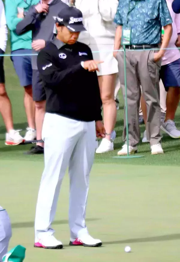 ２１年王者の松山英樹、得意のショット不調も今季本格導入「エイムポイント」でパット好調「あそこが入ったのはすごく大きかった」とＶ戦線に踏みとどまる　今季メジャー初戦　マスターズ第１日