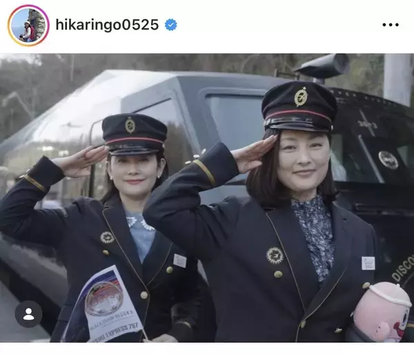 石田ひかり「仲良しの」同学年人気女優と一泊二日の鉄道旅！体力ありすぎ「モンスターだった…」常盤貴子