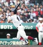 「【センバツ】大阪桐蔭が勝ち越し　７回に一挙４点を奪取　智弁学園のエース左腕・杉本真滉から先発全員安打」の画像1