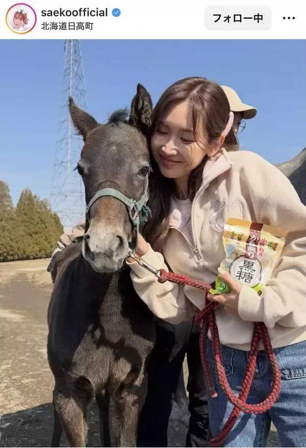 紗栄子　虐待被害から保護した子馬の近況明かす「穏やかな時間の中で少しずつ成長しています」ＳＮＳで称賛の声