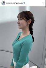 テレ朝・森山みなみアナ、タイトニット＆ヘアアレンジが好評！「いつも超絶キレイ」「極上の癒し」「一級品の笑顔」