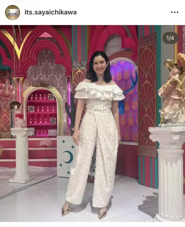 才色兼備モデル、美肩披露のフリルオフショル姿に称賛の声！「美しい」「こりゃあ似合うね」「すごいスタイル」市川紗椰