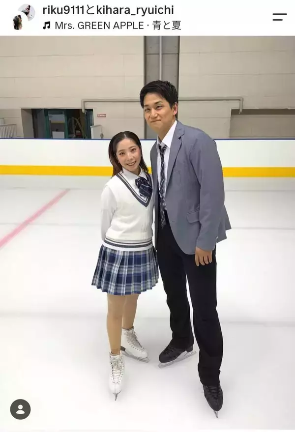りくりゅうの「制服コスプレ」にファン大興奮！「青春カップル」「龍一くんの制服、キュン」「幸せそう」