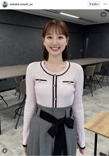 テレ朝新人アナが「天使にしか見えない」ピンクニット姿に「フレッシュさ」「スーパールーキー」…佐々木若葉アナにほれぼれ