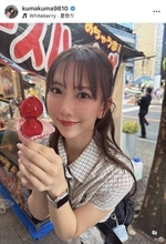 ＳＫＥ４８メンバー、爽やかチェック柄シャツ姿で夏祭りを満喫！熊崎晴香の姿に「こんな可愛い子いたら振り向いちゃうね」