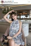 「「うわぁ」脇見せ“令和の峰不二子”「脚も綺麗よね」阿部なつきが大胆　足の痕に心配の声も「打った？大丈夫？」」の画像1