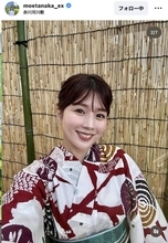 テレ朝・田中萌アナの夏らしい華やか浴衣姿に反響続々！「似合ってます！」「癒しの萌ちゃん 」