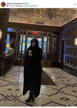 長谷川京子、スタイリッシュなオールブラックコーデが素敵！ＮＹの雰囲気に馴染みすぎて「違和感ありません」