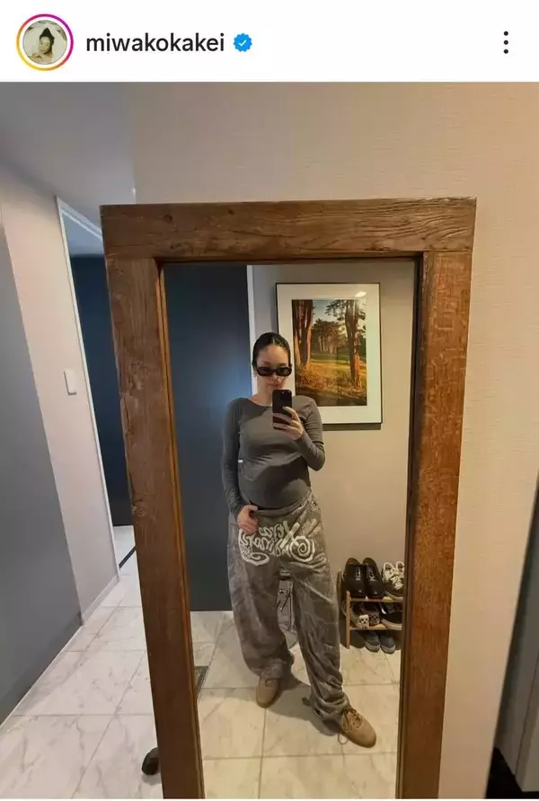 ３２歳女優　「大きくなりましたね！」クールな妊婦姿が「かっちょええ」「美しい」筧美和子に反響