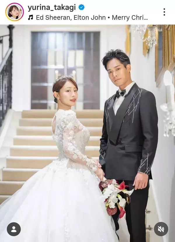 美人アナ＆イケメン俳優　美男美女の挙式ショット「世界で１番素敵な花嫁さん」「リアルプリンセス」高木由梨奈が公開