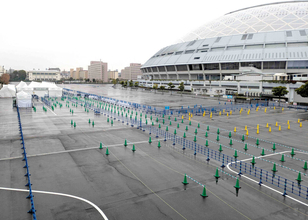 大谷翔平フィーバーに備えてバンテリンドーム周辺は早くも準備着々　２７、２８日に侍ジャパンは中日戦