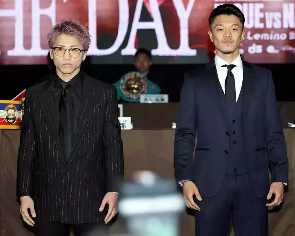 ボクシング両雄が火花　井上尚弥「格の違い見せる」中谷潤人「最強の名称をいただきたい」…５・２東京ドーム決戦発表会見に報道陣約２００人