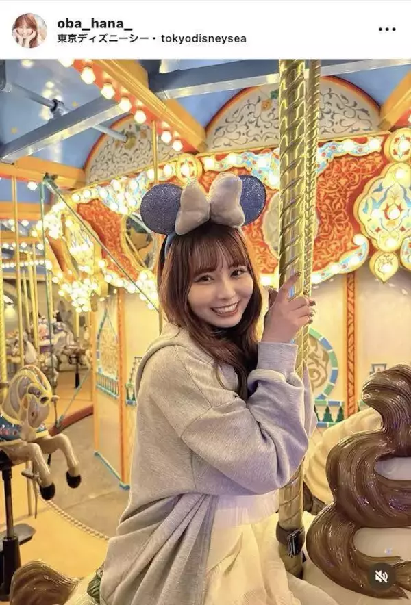 イコラブ・大場花菜が“夜ディズニー”を大満喫！幸せそうな笑顔に「元気貰える」「ディズニー側も喜んでる」との声