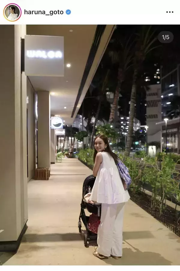 第２子出産の元日テレ・後藤晴菜アナ、白コーデでベビーカーを押す姿が話題「すっかり焼けてしまいました」