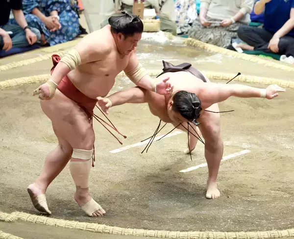霧島が７連勝で単独首位守る　大栄翔に勝利