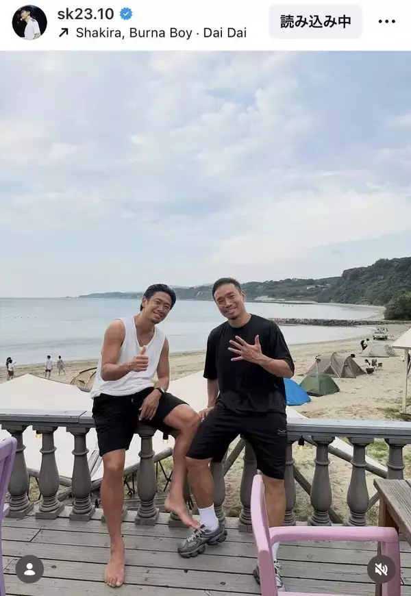 「最高の２ショット」元Ｗ杯日本代表「背番号１０」、長友佑都との近影にファン歓喜！「日本のレジェンド」「スーパースター」香川真司が公開