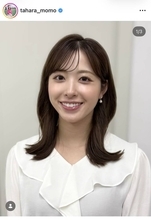 テレ朝・田原萌々アナ、白×黒のモノトーンコーデが素敵！「可愛いさが増してる」「爽やか」「とてもお似合い」