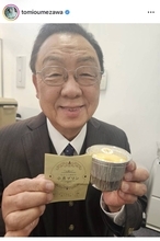 梅沢富美男、差し入れのプリンに満面の笑顔「僕が２番目に好きなプリン」一番好きなのは…