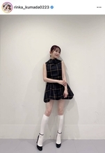 「破壊力ヤバっ」人気モデルの美脚見せコーデに騒然「スタイル抜群！」「妖精みたい」久間田琳加が公開