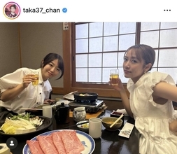 元ＡＫＢの「Ｗみなみ」が松阪牛のすき焼きランチを堪能！「食べまくったから、今日から戻さないと」ダイエット宣言
