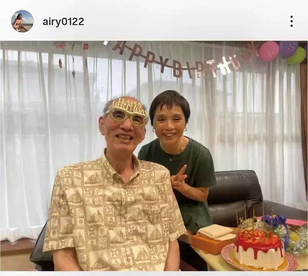 若嶋津さんの娘・アイリ　亡き父との家族写真を公開「大好きなお父さん」母・高田みづえさんの姿も