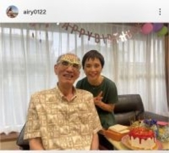若嶋津さんの娘・アイリ　亡き父との家族写真を公開「大好きなお父さん」母・高田みづえさんの姿も