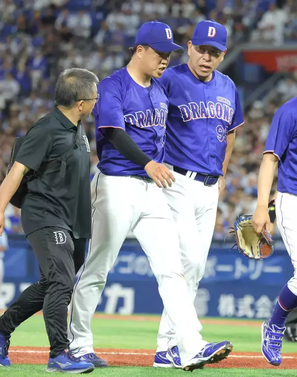 【中日】柳裕也、ヒヤリ…右腕に痛烈ライナー直撃でマウンドに倒れ込む　自力で歩いてベンチへ→大事に至らず続投　スタンドから大きな拍手