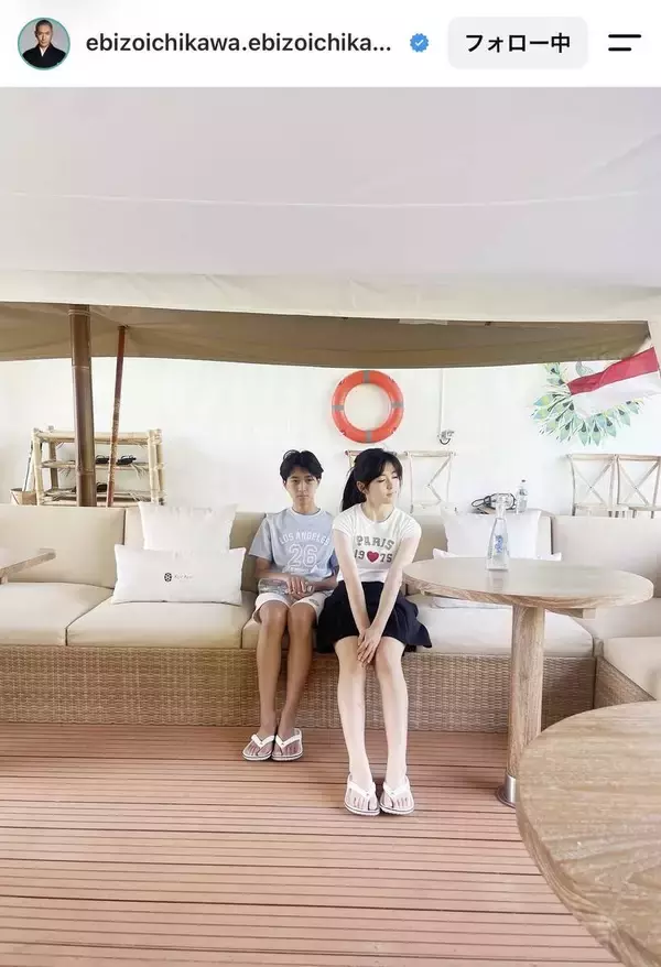 市川團十郎「毎日が思い出」２人の子どもたちとの旅行ショットをアップ「私自身色々考える」