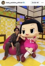 元「こども店長」・加藤清史郎、ＮＨＫ人気バラエティー番組キャラと２ショ「チコちゃんと仲良しさんだね」