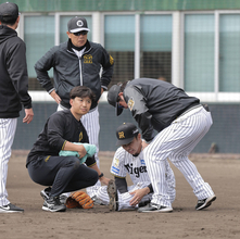 【阪神】侍ジャパンの石井大智が紅白戦でアクシデント降板　ベースカバーで左足負傷か