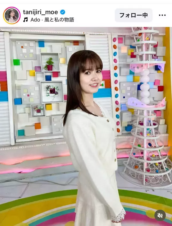 谷尻萌アナ、新年もミニスカ美脚全開！健康維持のため「毎日コツコツ」していること