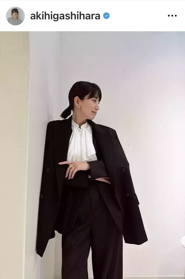 さすがモデル！４児の母・東原亜希の入学式コーデがひときわ美しい　長男が親元を離れ入寮することも報告…夫は井上康生氏