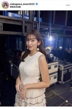中川安奈アナ、ピチッとノースリ姿「ステージ歩かなかった？」ＴＧＣにＭＣで登場「抜群のスタイル」「魅力的」