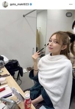 後藤真希「メイク中」の姿アップ　「輪郭が綺麗すぎる」の声も