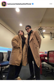 高橋克典６１歳、元アイドル女優と「服、被ってた」２ショットに「お揃いコーデみたい」「スゴイ偶然」「激アツ」