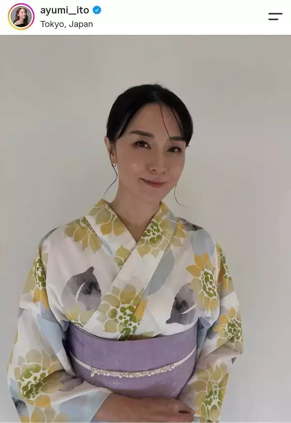 夫は１４歳年下！「昼顔」女優の美ぼう「えぇわぁ」「可愛い過ぎるよぉ～」浴衣姿に絶賛…４６歳の伊藤歩