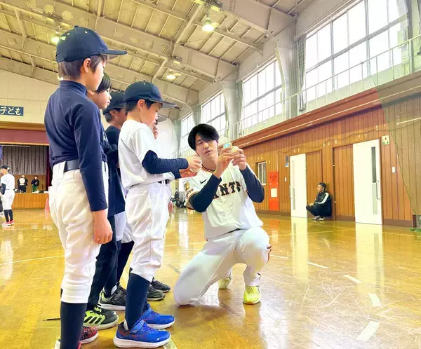 【巨人】西舘勇陽が地元岩手の野球教室で飛躍誓う「今の子たちが『あの時の選手だ』と思ってくれるように」
