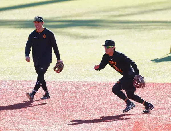 【巨人】ソフトバンクから新加入の川原田純平　遊撃で軽快な動きを披露　育成練習
