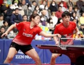 【卓球全日本】混合ダブルスで大会最年長３６歳・松平賢二が奮闘　永尾尭子とのペアで４強逃すも「出られるうちは出たい」