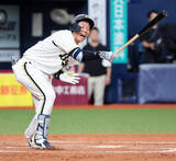 「【オリックス】来田涼斗がもん絶…日本ハム・細野晴希の投球が左足付近に直撃　判定はスイング　治療後プレー続行で拍手」の画像1