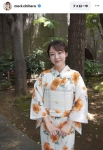 森千晴アナが夏の装いに！華やかポピー柄浴衣ショットに注目「暑さもどこかに吹っ飛びます」「モリチ爽やか過ぎ」