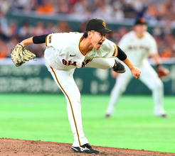 【巨人】井上温大がキャリアハイ９勝目の権利持って７回で降板　最後は２死満塁切り抜けガッツポーズ！