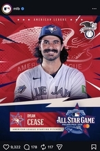 ＭＬＢオールスターの先発はブルージェイズ・シースＶＳフィリーズ・サンチェス