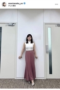 テレ朝・田中萌アナ、ぴちぴちノースリに視線集中「良き光景」「色気が」「最強です」「めちゃくちゃカワイイ」