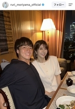夫は６歳年下サッカー日本代表　珍しい夫婦ショットに「仲良し」「最高！」結婚から５年半　２児の母・森山るり