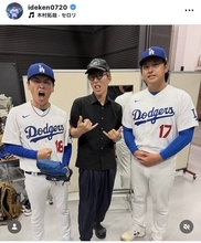 「僕からしたらご本人でした」“ドジャースコンビと大物俳優”ものまね３ショット！「山本申伸」が披露