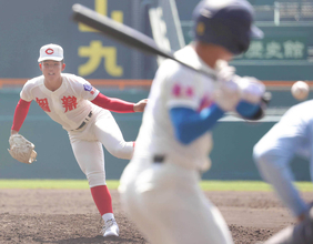 【センバツ】プロ注目左腕の智弁学園・杉本真滉が３回から登板　１点を返した直後の守りからエース投入
